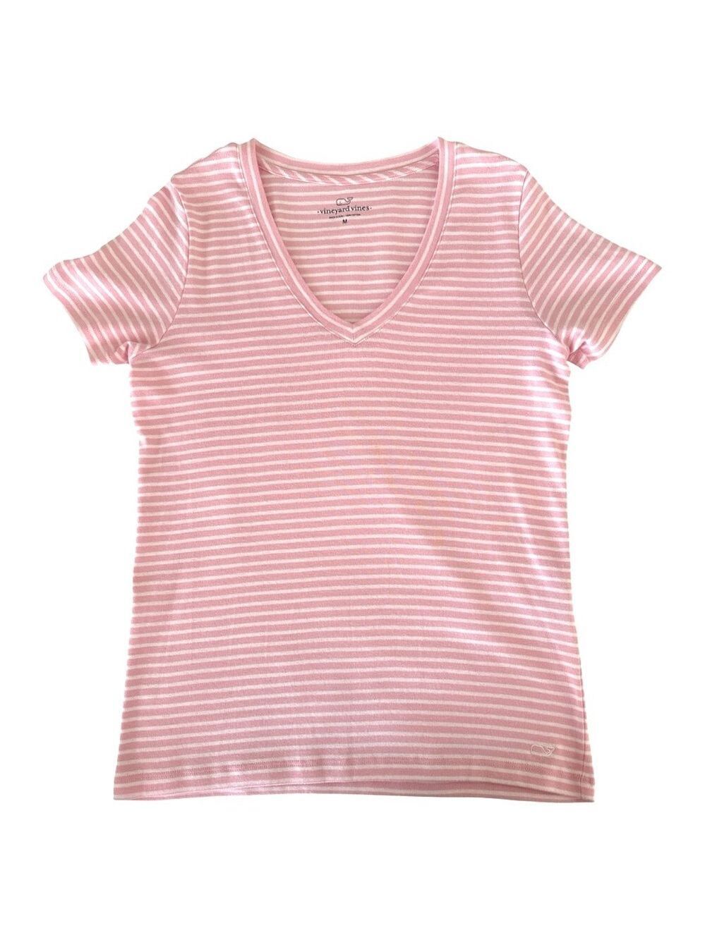 Vineyard Vines Striped Simple V neck Tee Size Medium